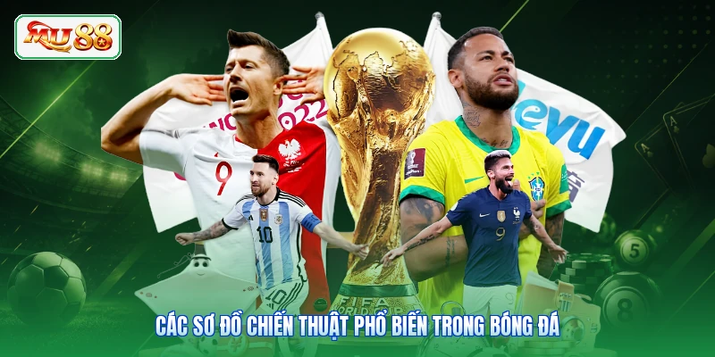 Các sơ đồ chiến thuật phổ biến trong bóng đá